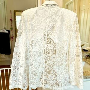 Ronny Kobo Women’s White Lace Jacket